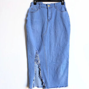 Women Midi Denim Skirt